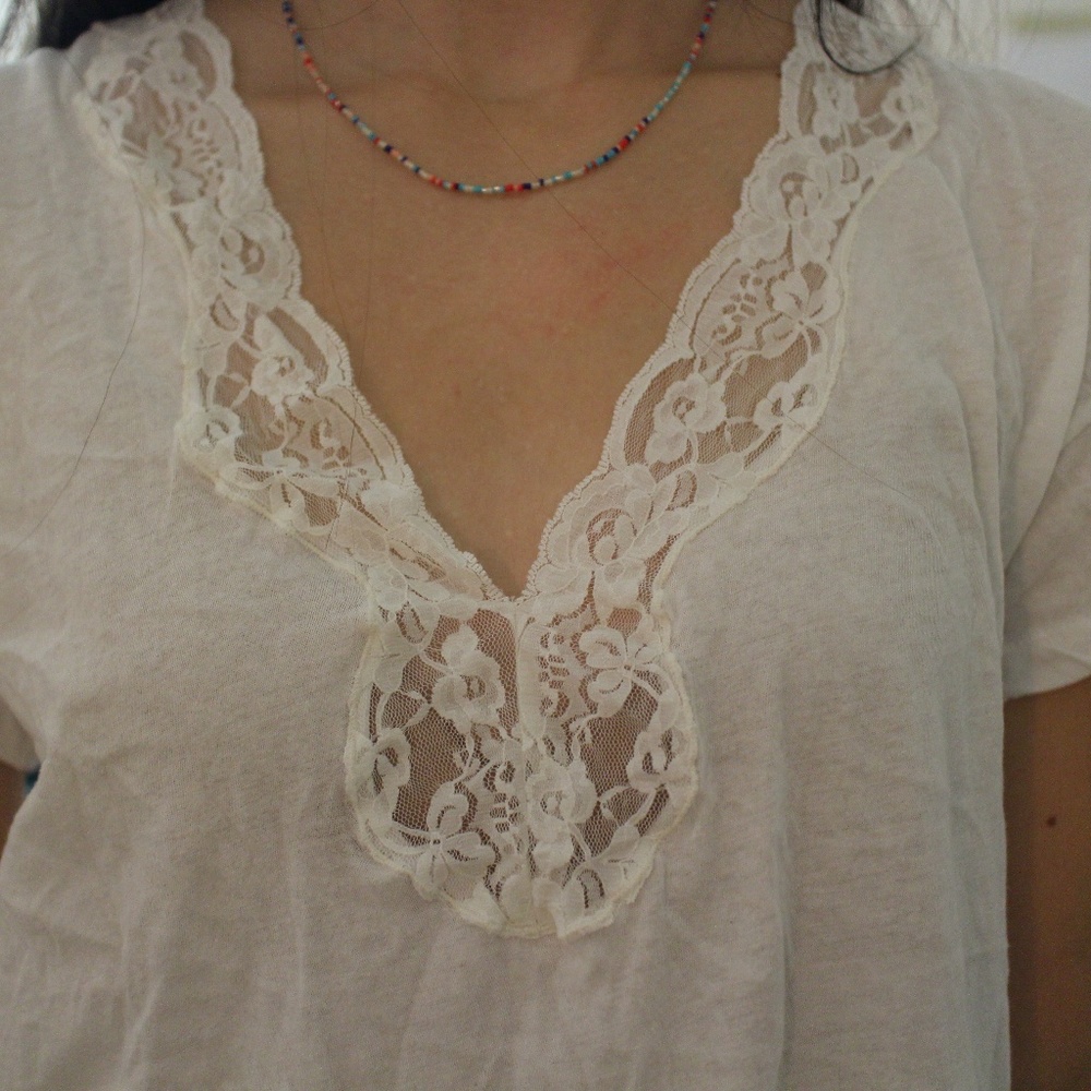 White Lace Tee from Urban Outfitters